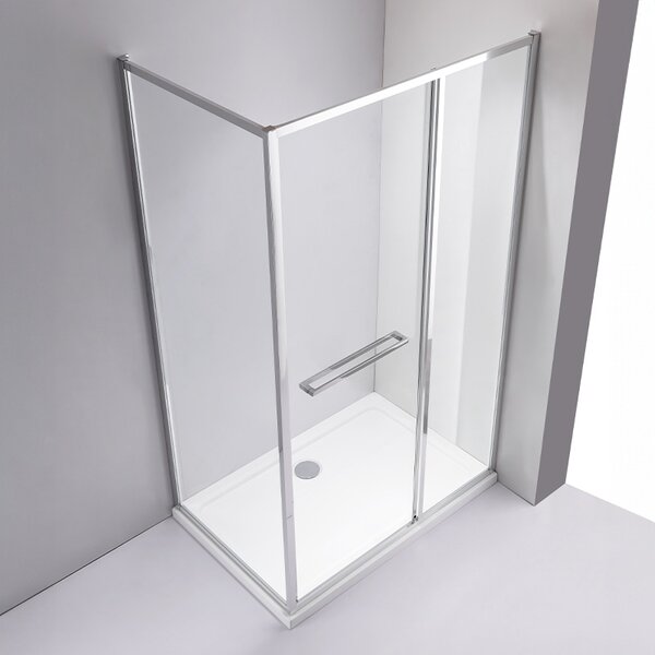 BPS-koupelny Obdĺžnikový sprchový kút KIRA 90x80 chróm/transparent - bez vaničky