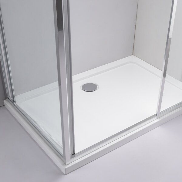 BPS-koupelny Obdĺžnikový sprchový kút KIRA 90x80 chróm/transparent - bez vaničky