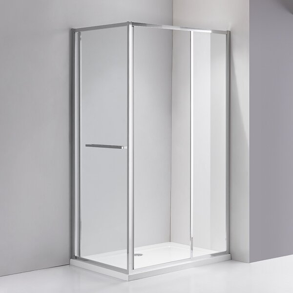 BPS-koupelny Obdĺžnikový sprchový kút KIRA 90x80 chróm/transparent - bez vaničky