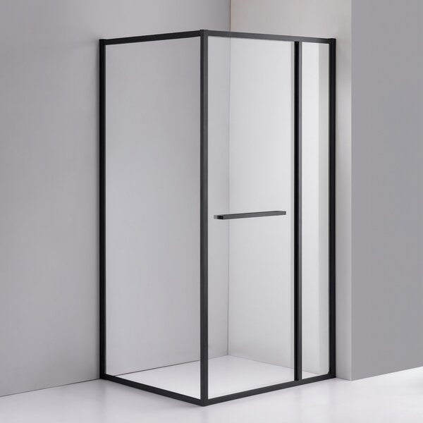 BPS-koupelny Obdĺžnikový sprchovací kút KIRA BL 90x80 čierna/transparent - bez vaničky