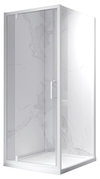 BPS-koupelny Obdĺžnikový sprchový kút KZ05A WH 90x80 biela/transparent - bez vaničky