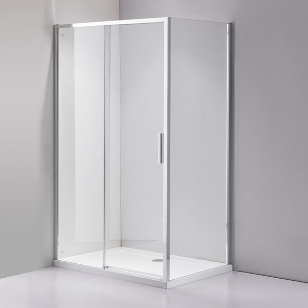 BPS-koupelny Obdĺžnikový sprchovací kút NOVA CH 90x80 chróm/transparent - bez vaničky