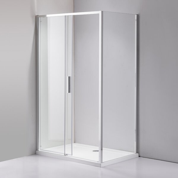 BPS-koupelny Obdĺžnikový sprchovací kút NOVA CH 90x80 chróm/transparent - bez vaničky