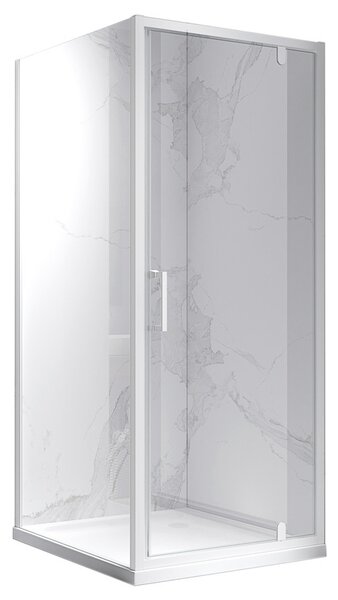 BPS-koupelny Obdĺžnikový sprchový kút KZ05A WH 90x80 biela/transparent - bez vaničky
