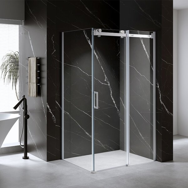BPS-koupelny Obdĺžnikový sprchový kút KZ202B WH 110x90 biela/transparent - bez vaničky