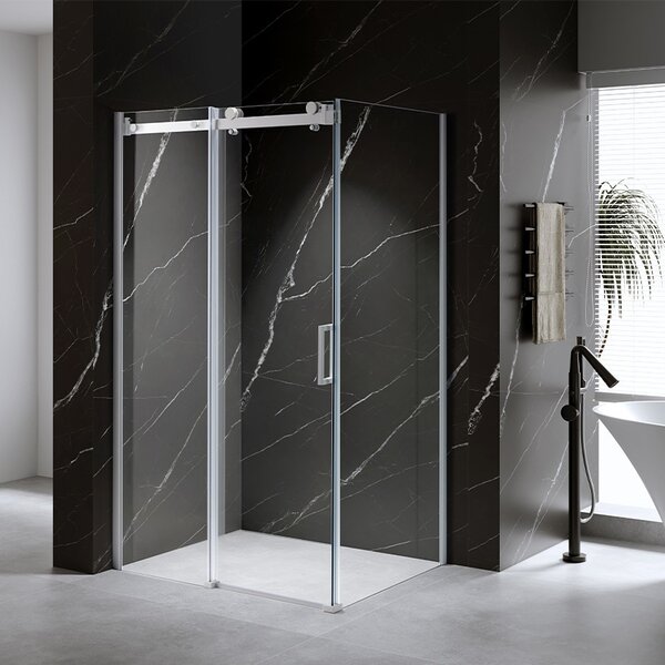 BPS-koupelny Obdĺžnikový sprchový kút KZ202B WH 110x90 biela/transparent - bez vaničky