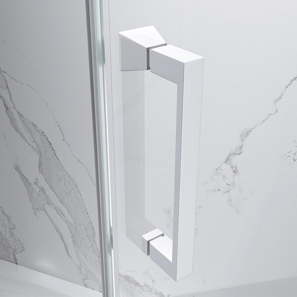 BPS-koupelny Obdĺžnikový sprchový kút KZ05A WH 90x80 biela/transparent - bez vaničky