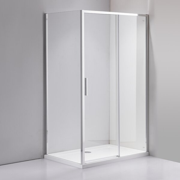 BPS-koupelny Obdĺžnikový sprchovací kút NOVA CH 90x80 chróm/transparent - bez vaničky
