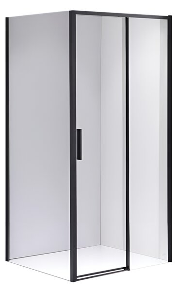 BPS-koupelny Obdĺžnikový sprchový kút NOVA BL 100x90 čierny/transparent - bez vaničky