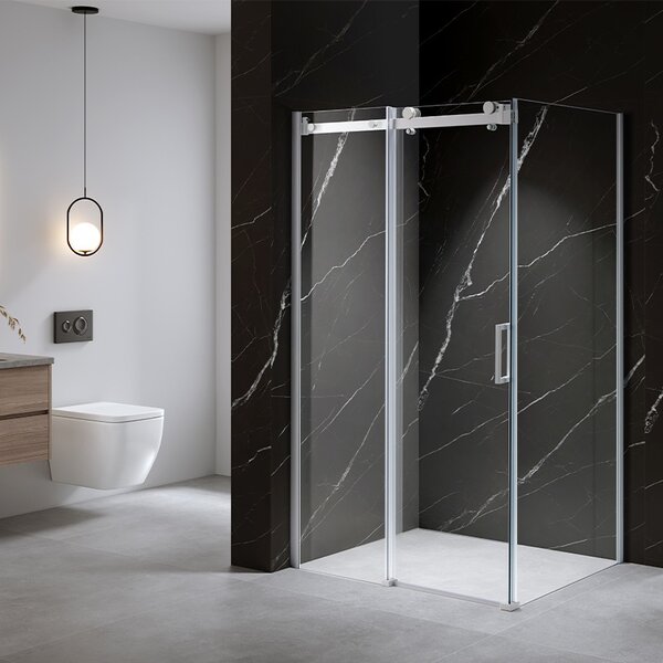 BPS-koupelny Obdĺžnikový sprchový kút KZ202B WH 110x90 biela/transparent - bez vaničky