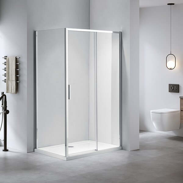 BPS-koupelny Obdĺžnikový sprchovací kút NOVA CH 90x80 chróm/transparent - bez vaničky
