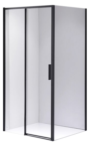 BPS-koupelny Obdĺžnikový sprchovací kút NOVA BL 90x80 čierny/transparent - bez vaničky