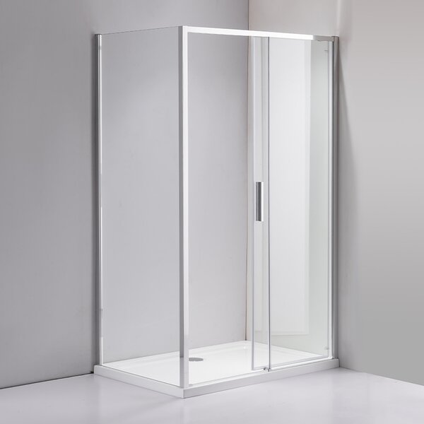 BPS-koupelny Obdĺžnikový sprchovací kút NOVA CH 90x80 chróm/transparent - bez vaničky