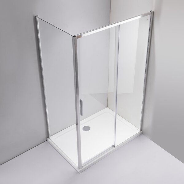 BPS-koupelny Obdĺžnikový sprchovací kút NOVA CH 90x80 chróm/transparent - bez vaničky