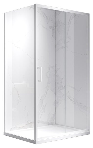 BPS-koupelny Obdĺžnikový sprchovací kút KZ103A WH 100x80 biela/transparent - bez vaničky