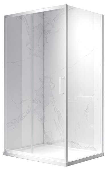 BPS-koupelny Obdĺžnikový sprchovací kút KZ103A WH 100x80 biela/transparent - bez vaničky