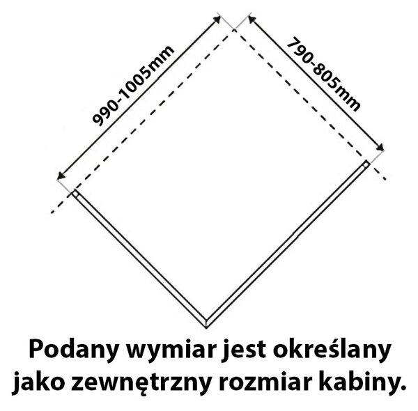 BPS-koupelny Obdĺžnikový sprchovací kút KZ103A WH 100x80 biela/transparent - bez vaničky