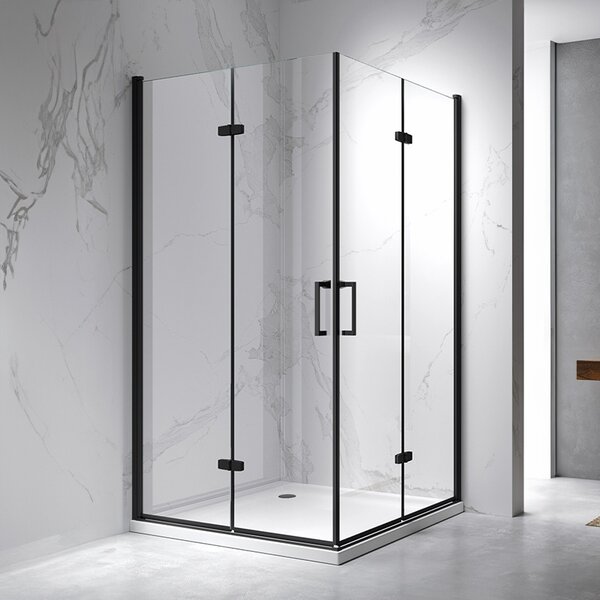 BPS-koupelny Obdĺžnikový sprchovací kút ZES KZ13B BL 110x90 čierna/transparent - bez vaničky