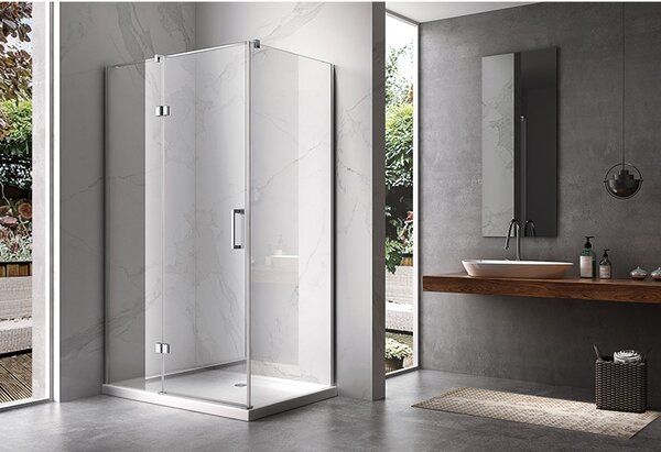 BPS-koupelny Obdĺžnikový sprchovací kút ZES KZ02D 120x80 chróm/transparent - bez vaničky