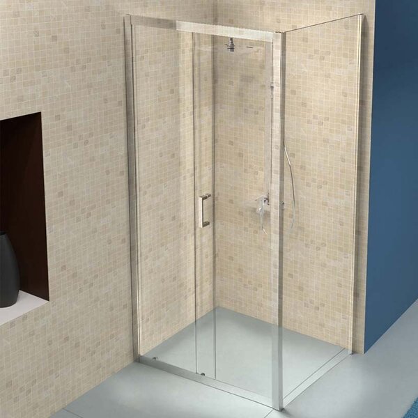 BPS-koupelny Obdĺžnikový sprchovací kút ZES KZ103 90x80 chróm/transparent - bez vaničky