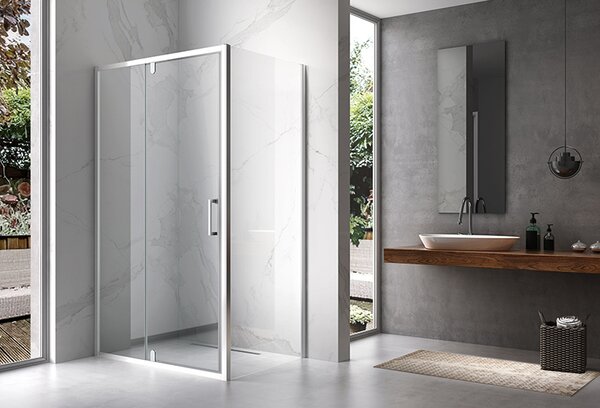 BPS-koupelny Obdĺžnikový sprchový kút ZES KZ06D 120x80 chróm/transparent - bez vaničky