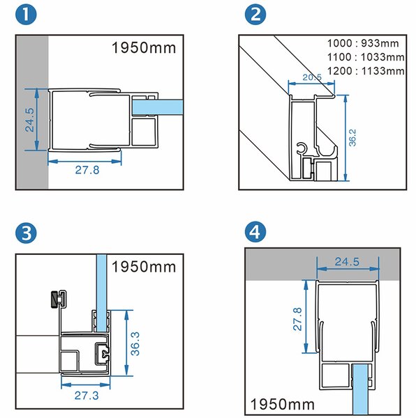BPS-koupelny Obdĺžnikový sprchovací kút ZES KZ103 BL 90x80 čierna/transparent - bez vaničky