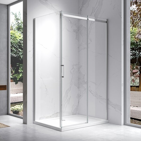 BPS-koupelny Obdĺžnikový sprchový kút ZES KZ22A 100x80 chróm/transparent - bez vaničky