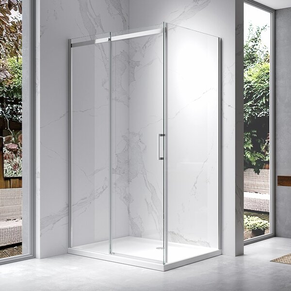 BPS-koupelny Obdĺžnikový sprchový kút ZES KZ22A 100x80 chróm/transparent - bez vaničky
