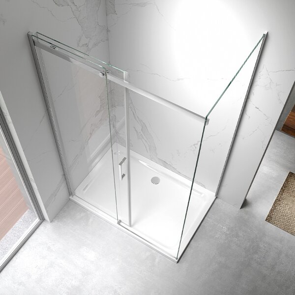 BPS-koupelny Obdĺžnikový sprchový kút ZES KZ22A 100x80 chróm/transparent - bez vaničky