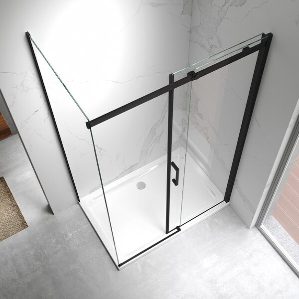 BPS-koupelny Obdĺžnikový sprchovací kút ZES KZ22A BL 100x80 čierny/transparent - bez vaničky