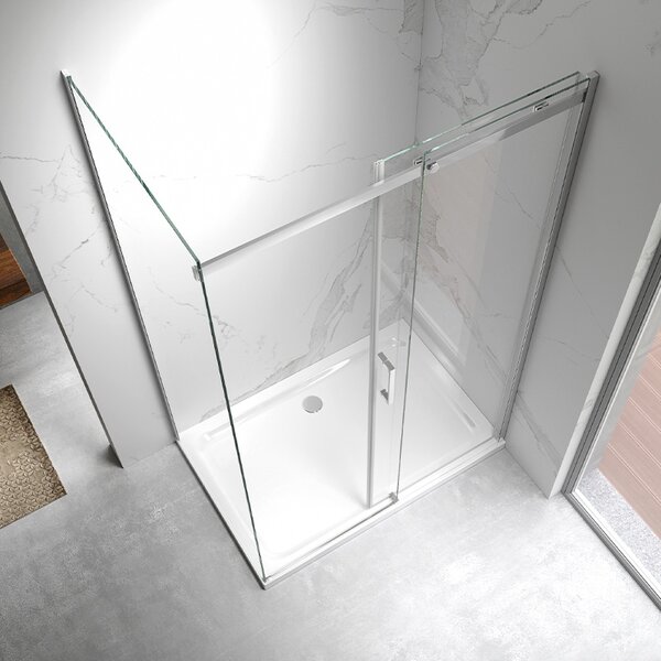 BPS-koupelny Obdĺžnikový sprchový kút ZES KZ22A 100x80 chróm/transparent - bez vaničky