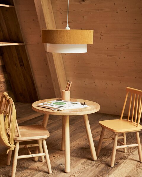 MUZZA Stropná visiaca lampa nelabia Ø 40 cm horčicová