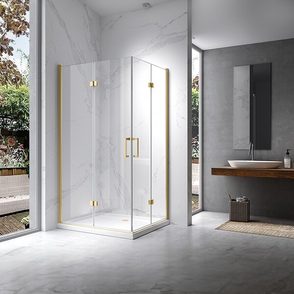 BPS-koupelny Obdĺžnikový sprchový kút KZ12B 100x80 chróm/transparent + vanička SXL03C BL čierna