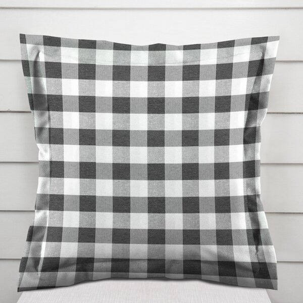 Biante Dekoračná obliečka na vankúš s lemom Rebeka RE-010 Sivo-biela kocka veľká 45 x 45 cm
