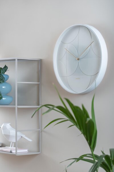 MUZZA Nástenné hodiny Leon Ø 40 cm biele