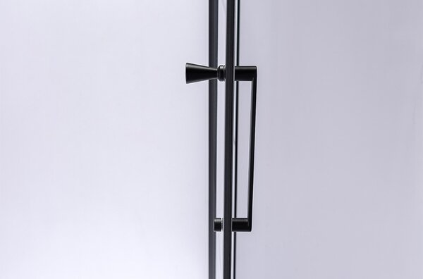 BPS-koupelny Päťuholníkový sprchový kút BS06B 90x90 čierna/transparent - bez vaničky