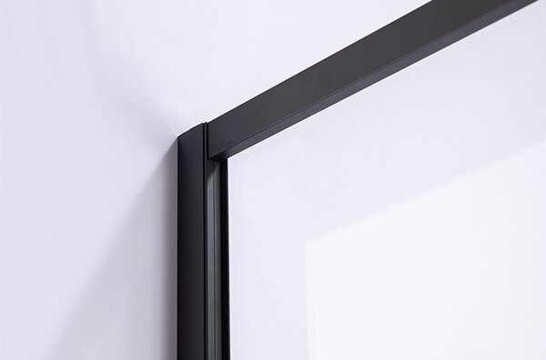 BPS-koupelny Päťuholníkový sprchovací kút BS07C 100x100 čierna/transparent + vanička SXL07C WH biela