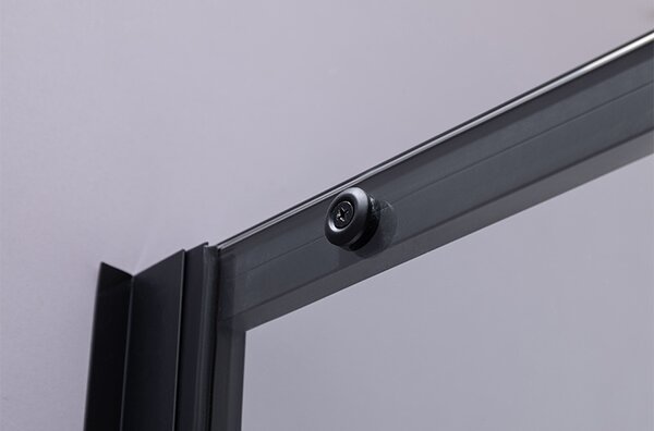 BPS-koupelny Päťuholníkový sprchovací kút BS07C 100x100 čierna/transparent + vanička SXL07C WH biela