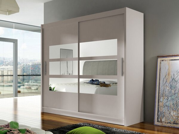 Mirjan24 Skriňa London III 180, Farby: čierna, Osvetlenie: bez osvetlenia 5902928050615