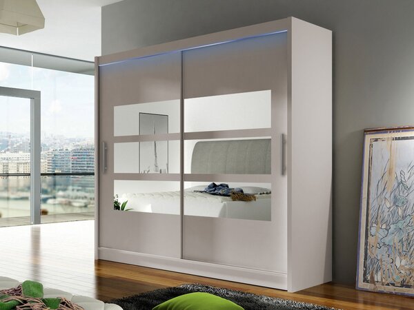 Mirjan24 Skriňa London III 180, Farby: čierna, Osvetlenie: bez osvetlenia 5902928050615