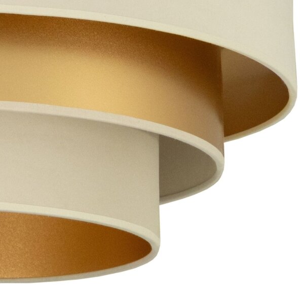 Prisadený luster WENTA 1xE27/60W/230V priemer 50 cm béžová/zlatá