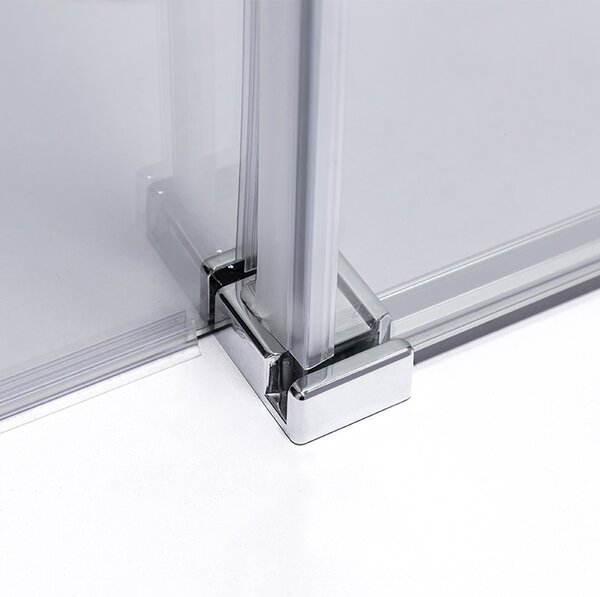 BPS-koupelny Posuvné sprchové dvere SH03D 120 chróm/transparent pre inštaláciu do niky + vanička ST05E 120x70 biela