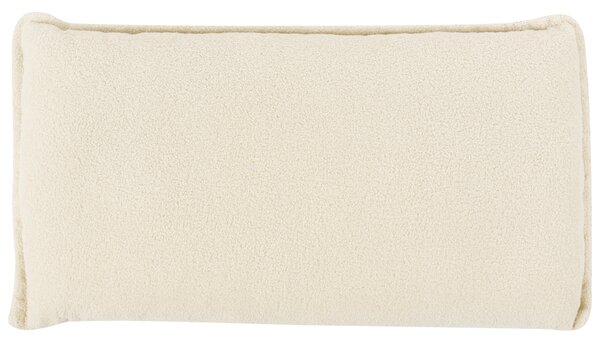 Leňoška krémová biela buklé čalúnenie modulárna s vankúšom moderný minimalistický štýl obývačka