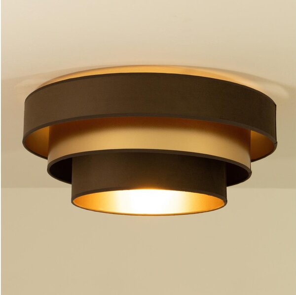 Stropné svietidlo WENTA 1xE27/60W/230V pr. 50 cm hnedé/zlaté