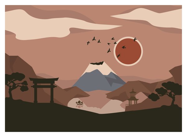 Sklenený obraz - Japonsko N⁰1 (70x50 cm)