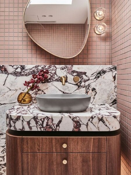 UPTrend Oválne keramické umývadlo na dosku SPARROW TR41385‑U10, pebble grey mat