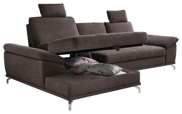 ROHOVÁ SEDAČKA, textil, tmavohnedá Sit & More - Sedačky, Online Only