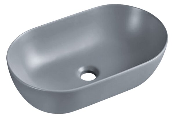 UPTrend Oválne keramické umývadlo na dosku SPARROW TR41385‑U10, pebble grey mat