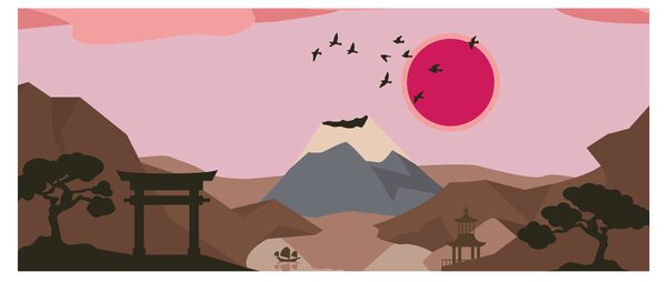 Obraz - Japonsko N⁰2 (120x50 cm)