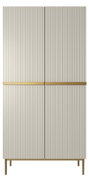 Skriňa Nicole 100 cm - kašmírová / zlatá